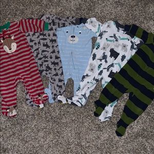 5 zip up fleece pajamas